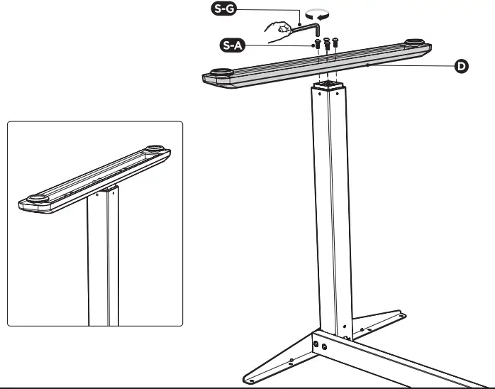 V I V O DESK-V101EB Black Electric Single Motor Desk Frame - fig 5