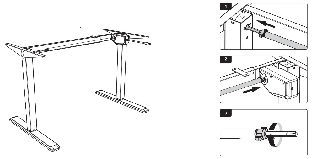 V I V O DESK-V101EB Black Electric Single Motor Desk Frame - fig 7