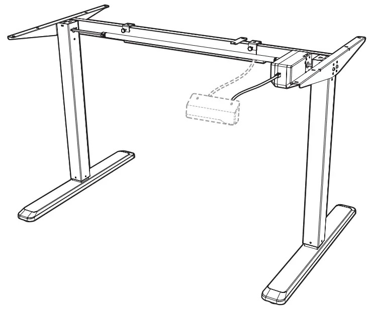 V I V O DESK-V101EB Black Electric Single Motor Desk Frame