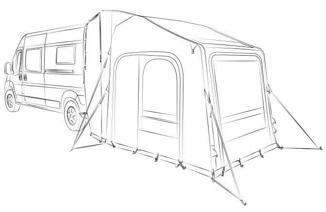 DOMETIC Rally AIR Pro 240 TG Inflatable Awning Tent -
