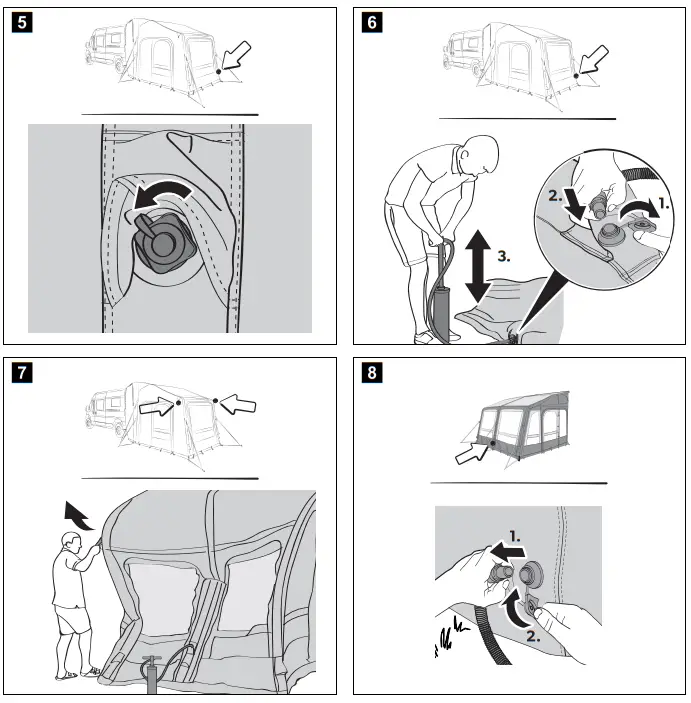 DOMETIC Rally AIR Pro 240 TG Inflatable Awning Tent - Fig1