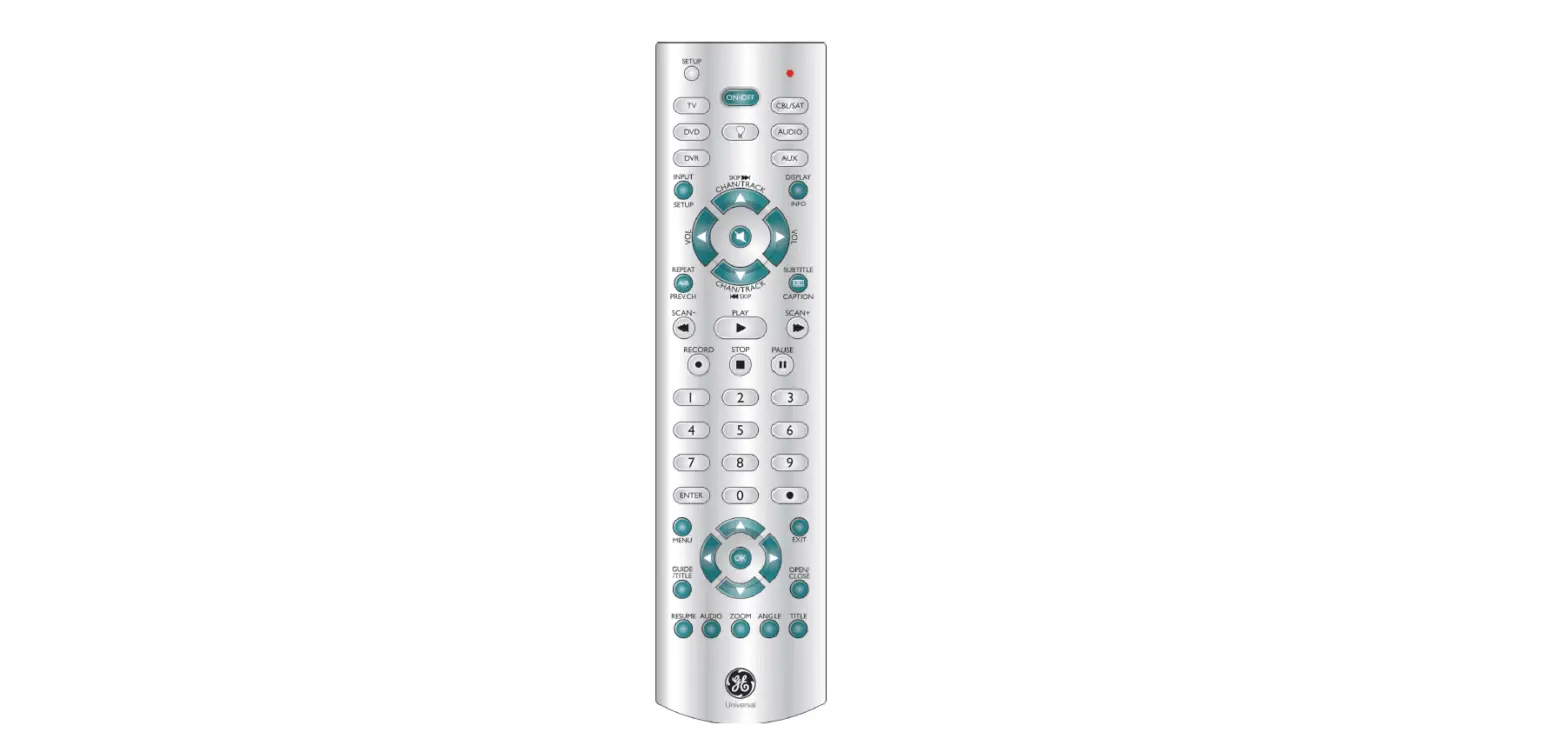 Ge 20309 Universal Remote User Manual