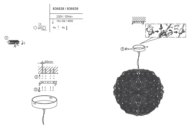 Paul-Neuhaus-2019-12-SAREA-Hanging-Lamp-Instruction-Manual-fig-1