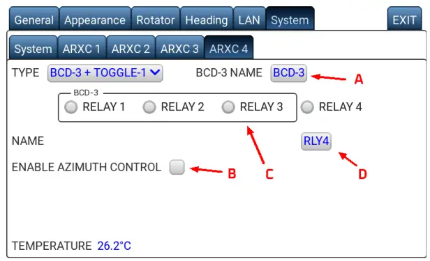 ARXC.REL Settings and Use