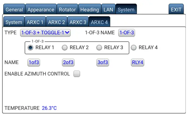 ARXC.REL Settings and Use