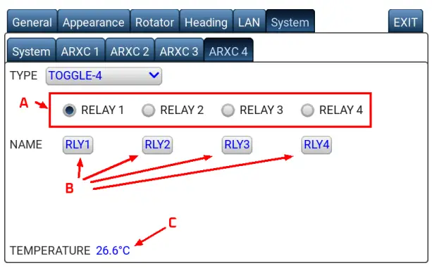 ARXC.REL Settings and Use