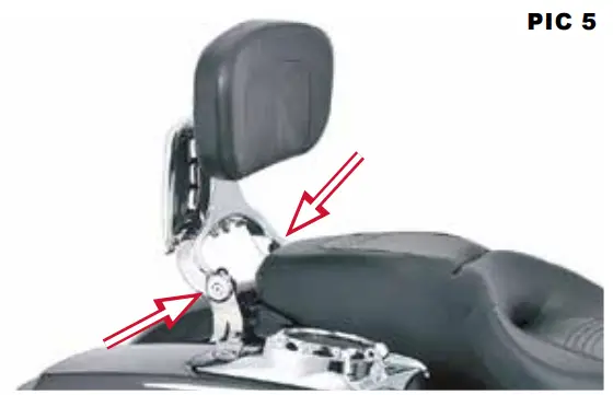 KURYAKYN 1660 Chrome Multi Purpose Driver and Passenger Backrest - fig