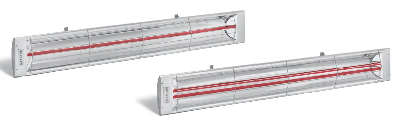 INFRATECH COMFORT CDX024SS CD-Series Quartz Tube Electric Infrared Radiant Heater