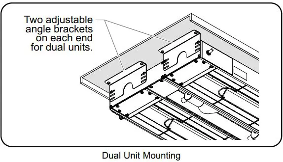 Hatco GRAH-48D3-120 Glo-Ray Infrared Strip Heaters Instruction Manual - Dual Unit mounting