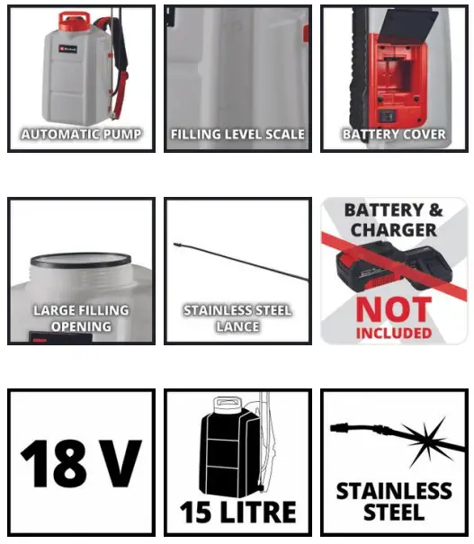 Einhell EXPERT GE-WS 18150 Li-Solo Cordless Presser Sprayer - fig1