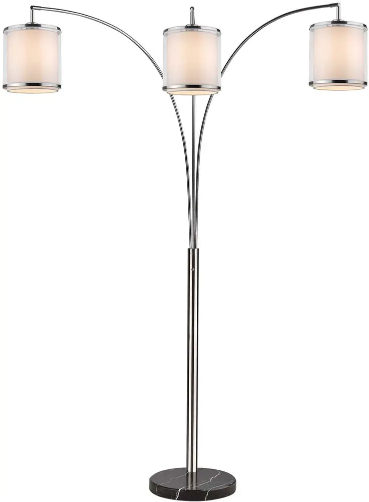 TREND TFA9307 Modern Brushed Nickel Light Floor Lamp