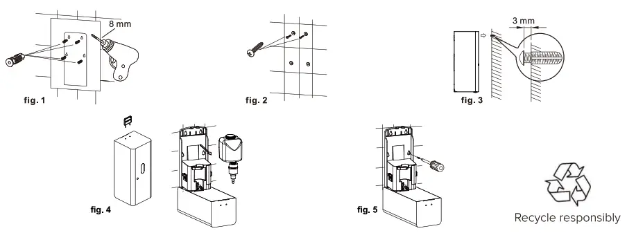 allgood FI2450EL Modric Electronic Soap Sanitiser Dispenser - fig 1