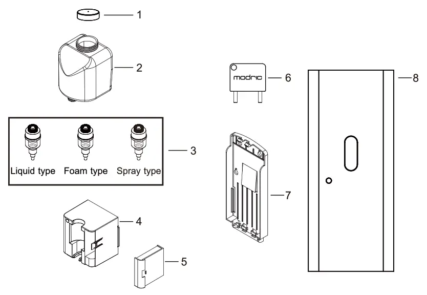 allgood FI2450EL Modric Electronic Soap Sanitiser Dispenser - fig2