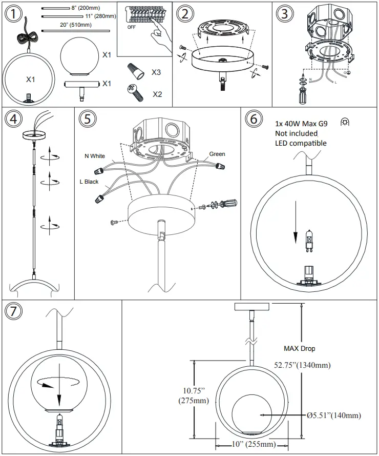 Dainolite ADR 101P 1 Light 10 inch Aged Brass Pendant Ceiling Light