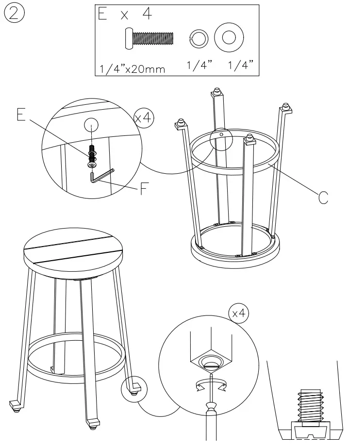 ASHLEY D307 224 Cool Counter Stool - fig 1