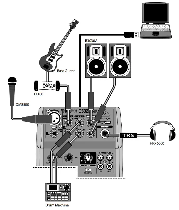 behringer XENYX Premium 12 10 8 5-Input 2-Bus Mixer - figure 2