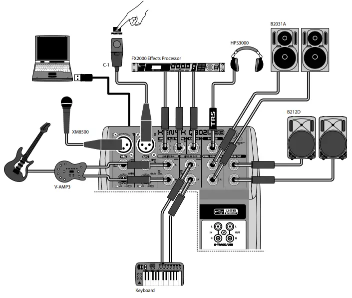 behringer XENYX Premium 12 10 8 5-Input 2-Bus Mixer - figure 3