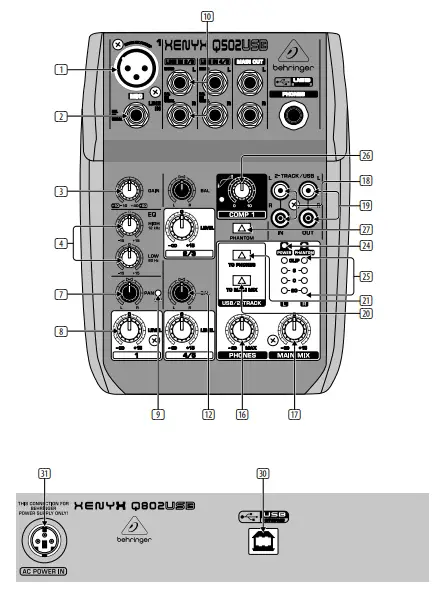 behringer XENYX Premium 12 10 8 5-Input 2-Bus Mixer - figure 8