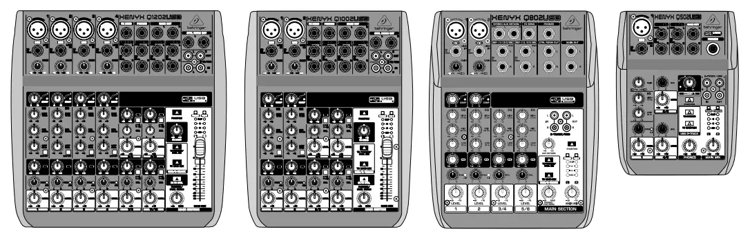 behringer XENYX Premium 12 10 8 5-Input 2-Bus Mixer