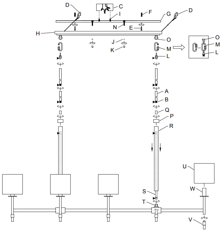 KICHLER 52503PN 10-Light Polished Nickel Traditional Dining Room Linear Chandelier - fig 1