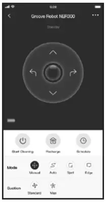 eureka Groove NER300 Series Robot Vacuum Cleaner-buttons to start