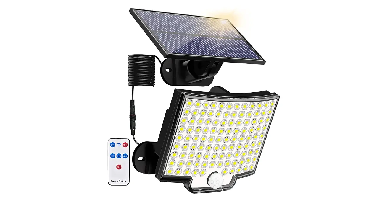 Kernowo 106 Led 3000lm Solar Powered Motion Sensor Flood Lights User Manual