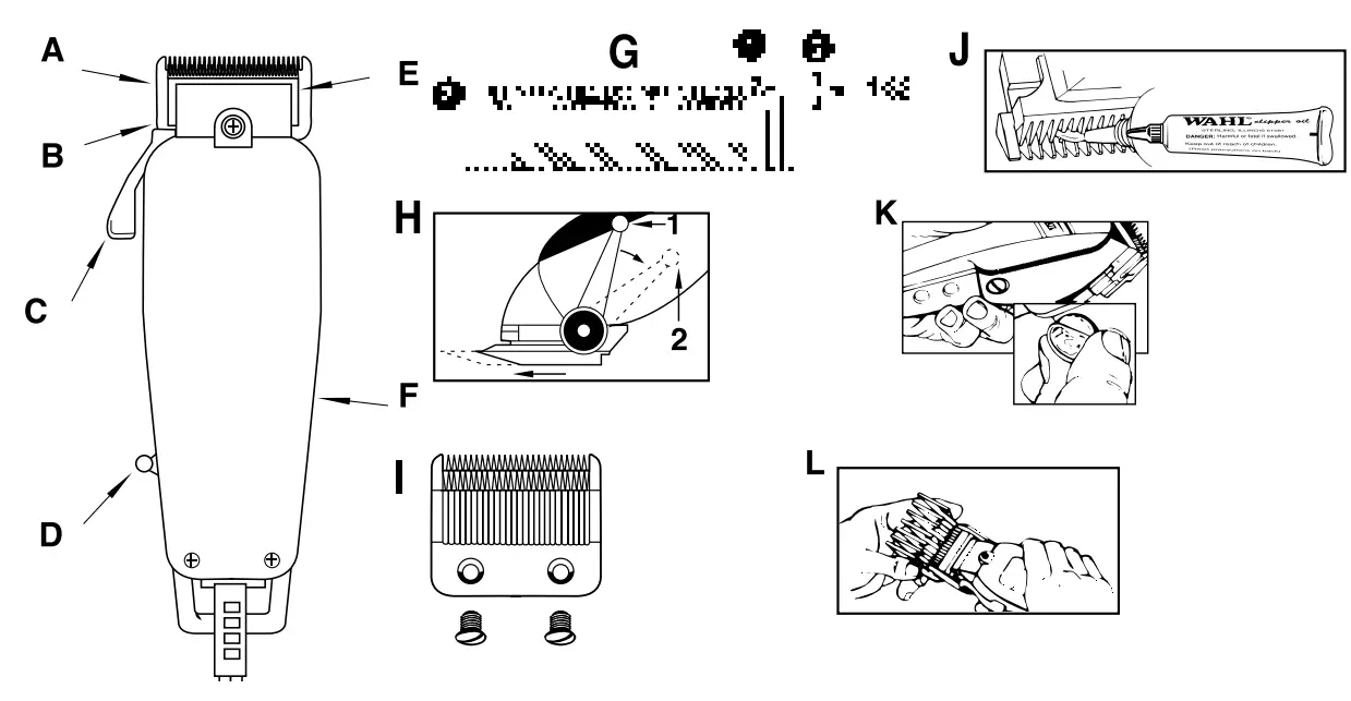 WAHL B000GI3V1G Super Taper Clipper - parts
