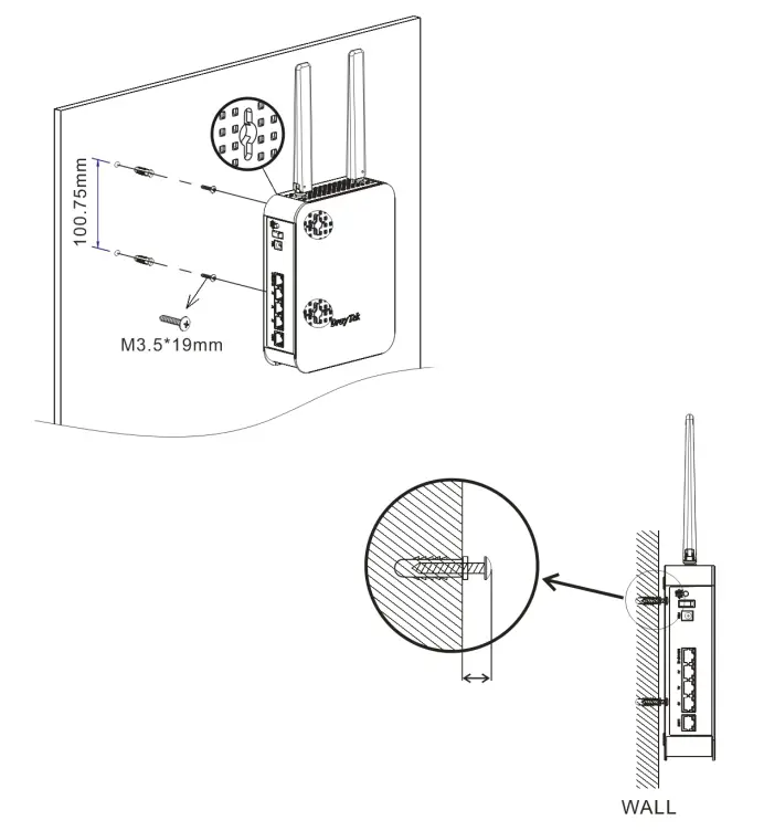 DrayTek VigorAP 906 WiFi 6 Mesh Access Point - wall