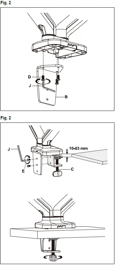 goobay-58531-Double-Monitor-Mount-with-Gas-Spring-FIG-4