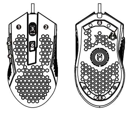 REDRAGON M987-K Lightweight Gaming Mouse - Button