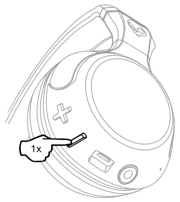 Skullcandy S6HBGY-374 Hesh 2 Wireless Over Ear Headphone - volume down