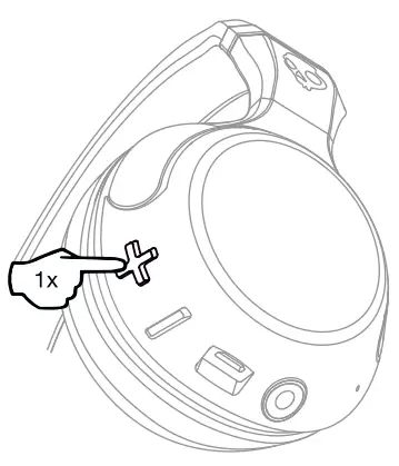 Skullcandy S6HBGY-374 Hesh 2 Wireless Over Ear Headphone - volume up