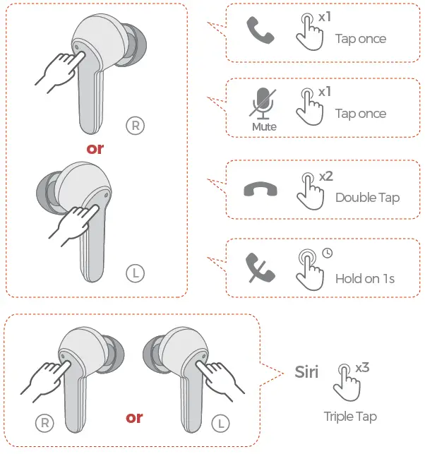 MPOW BH481A MBits S True Wireless Earbuds incoming call