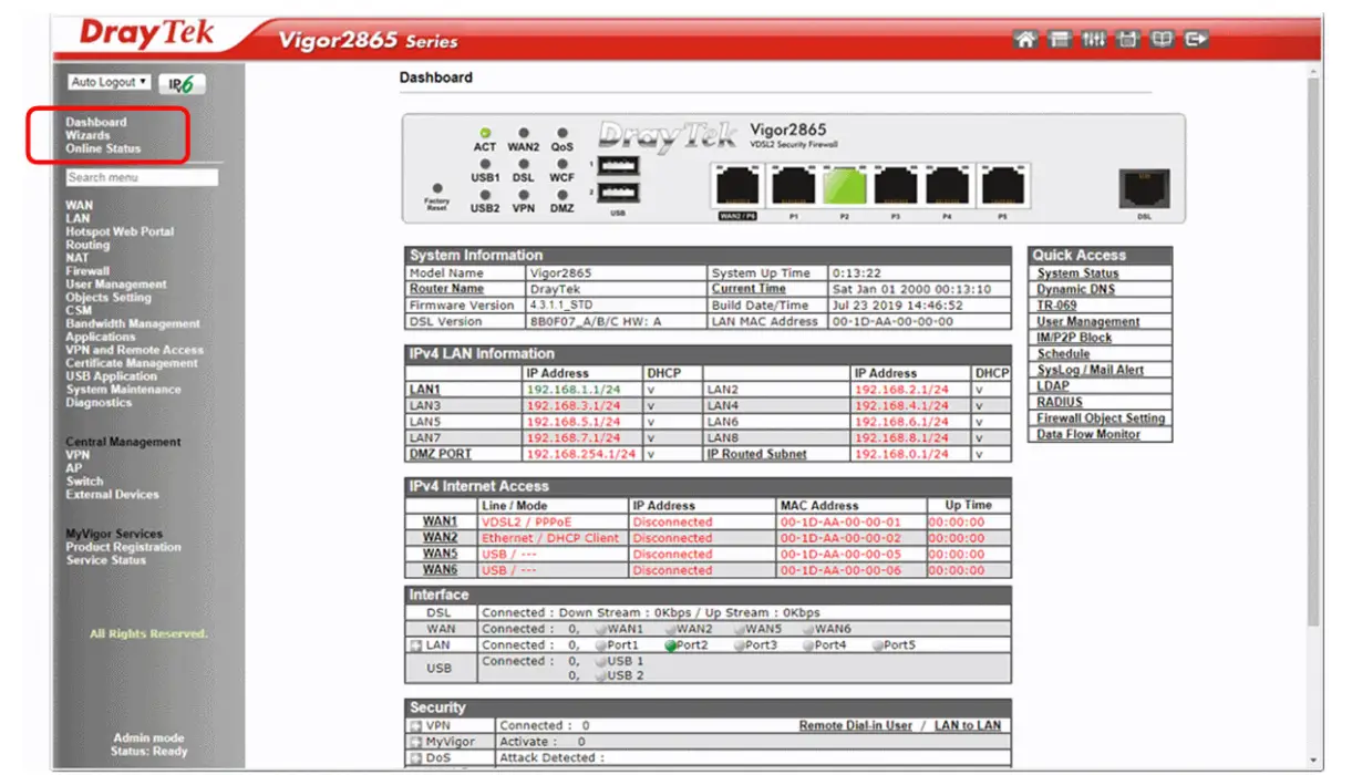 DrayTek Vigor2865 Series 35b Security Firewall - figure 8