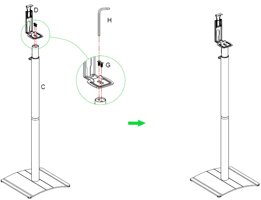 Mounting Dream MD5412 Speaker Stand step 3