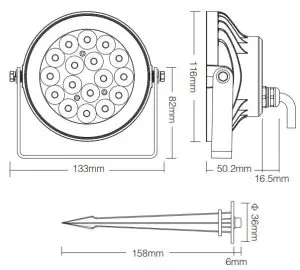 MiBOXER RGB+CCT LED Garden Light ubordinate Lamp - Working Temperature