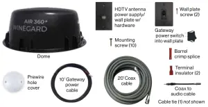 WINEGARD AR2 V2S Amplified Omnidirectional HDTV and FM Radio RV Antenna - Parts Included
