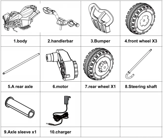 LENOXX 90403B Children’s Ride-On Quad Bike fig1