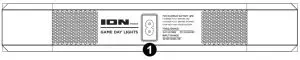 ION Audio Game Day Lights Wireless Rechargeable Speaker System -Rear Panel