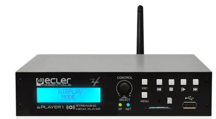 eCLer ePLAYER1 Streaming and Local Media Audio Player User Manual - FRONT PANEL