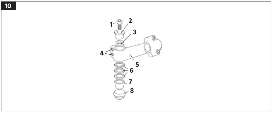 KAYOBA 006382 Mountain Bike Instruction Manual - Handlebar post