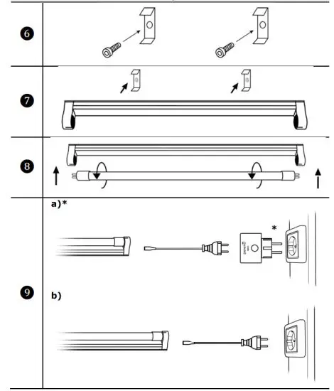 Perenio PELUV01 UV Ultraviolet Lamp - ASSEMBLY INSTRUCTION