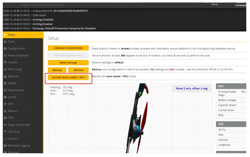 Flywoo Explorer LR4 4S Micro Long Range FPV Racing RC Drone - Flight firmware upgrade and write default CLI