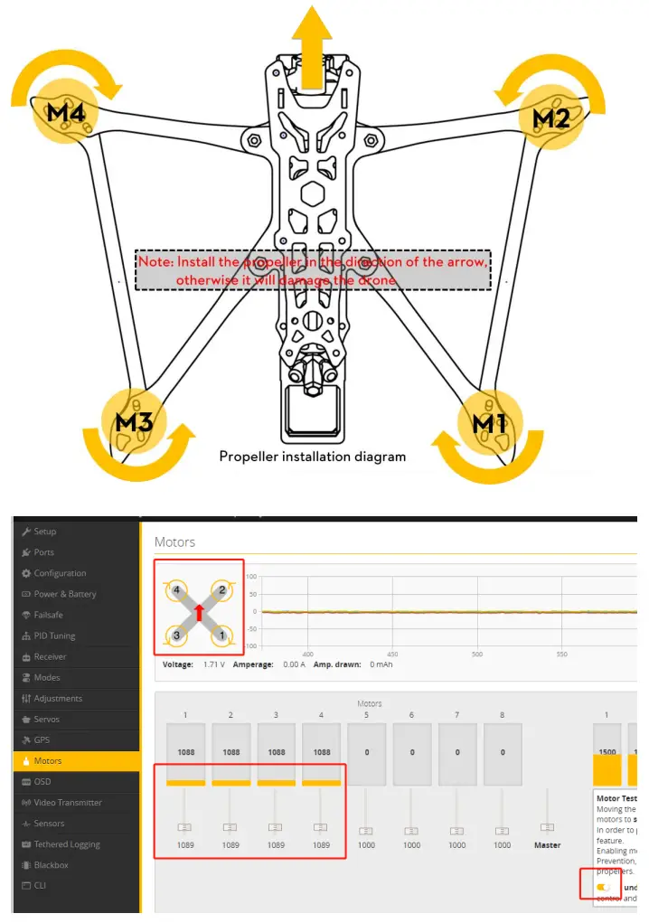 Flywoo Explorer LR4 4S Micro Long Range FPV Racing RC Drone - Motor test