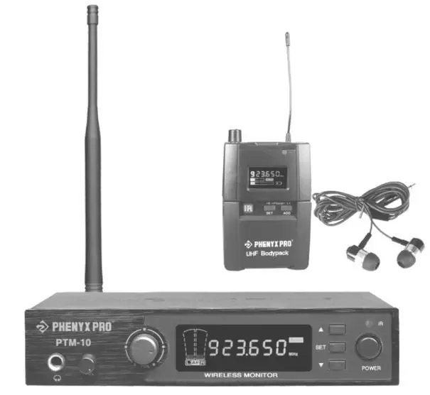 PHENYX-PRO-PTM-10-Professional UHF-Wireless-In-Ear-Monitoring-System-