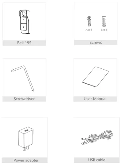 MEARI Bell 19S Wireless Hidden Camera - box
