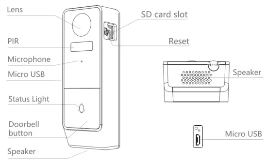 MEARI Bell 19S Wireless Hidden Camera - overview