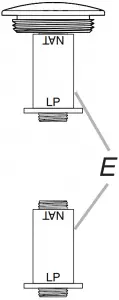 E. Spring retainer in LP position