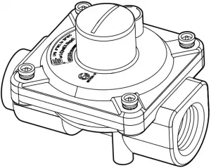 Remove the gas pressure regulator cap 1