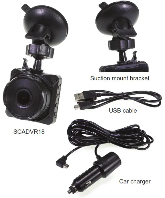 SCA Full HD 1080P Dash Cam Package